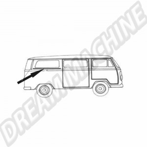 Joint de Cache Rail Porte Coulissante VW Combi T2 68-79