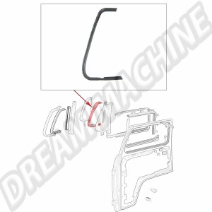 Joint de déflecteur ouvrant droit Volkswagen Combi '68-'79 - Porte passager avant