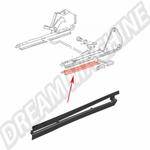 Glissière de siège avant en plastique pour Combi T2 et Transporter T25/T3, 1975-1992