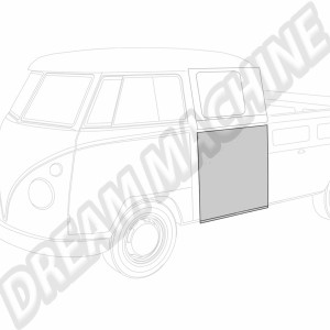 Tôle de Réparation Latérale Gauche Partie Basse pour Volkswagen Split Double Cabine, Modèles jusqu'a 1967