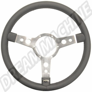 Volant en Cuir Noir Mountney M53SPLB, 15 Pouces, à Trois Branches