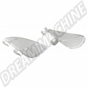 Déflecteurs d'Air Inox Poli pour VW Coccinelle et Combi - La Paire - Référence DM090924