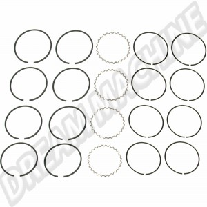 Jeu de segments de piston Type-1 ø 78 mm - 111198261A, Épaisseur 2.5 x 2.5 x 4 mm, pour moteur 1200 (1954-1972)