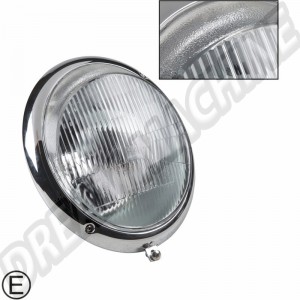 Phare complet chromé avec verre Look Porsche 911 pour VW Type 1 (47-67) et Porsche 356 (50-65)