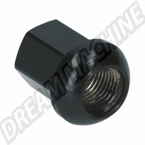 Écrou de Roue en Alu Noir M14x1.5, Compatible Porsche 911, 924, 928, 944, 964, 968 et Volkswagen 181, Karmann Ghia, Combi T1/T2, Transporter T3, Coccinelle, Type 3/4