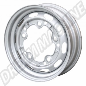Jante en Tôle Style 356 Grise 4.5x15 Perçage 5x205 pour VW Coccinelle, 181, Karmann Ghia, Combi et Kombi Brésil
