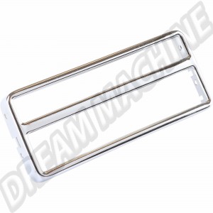 Façade chromée autoradio Blaupunkt, petit modèle, pour Volkswagen Coccinelle, Karmann Ghia (60-65), Porsche 356 B (60-63), Porsche 356 C (64-65)