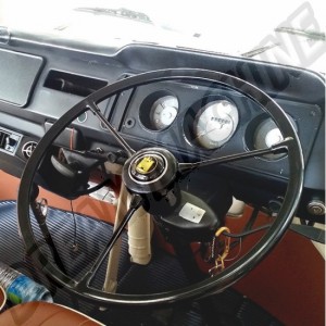 Volant Noir Style Barndoor pour Combi Bay T2A 1967-1971 - AACBARN