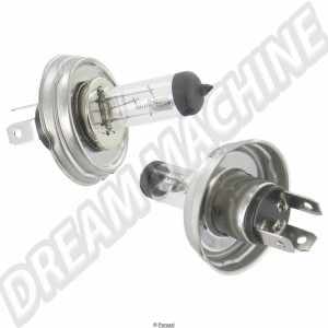 Paire d'ampoules halogènes H4 12V 60/55W pour phares - Culot européen