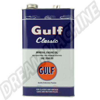Huile moteur Gulf Classic SAE 20w-50 High ZDDP 2400ppm pour Voitures Classiques - 5 Litres