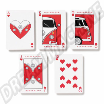 Jeu de Cartes Traditionnel - Volkswagen VW T1 Camper Combi Bleu
