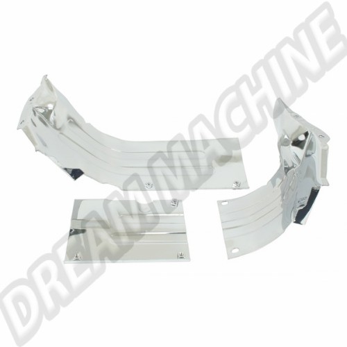 Tôle sous moteur chromée (3 pièces) 00-8949-0 Sur www.dream-machine.fr