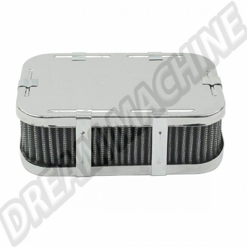 Filtre à air chromé pour carburateur 32/36 progressif 48mm 00-8809-0 Sur www.dream-machine.fr
