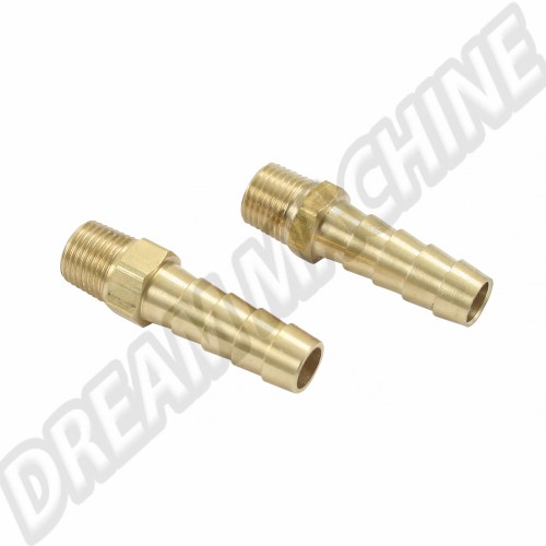 Raccord droit essence 6mm. la paire 00-9103-0 Sur www.dream-machine.fr