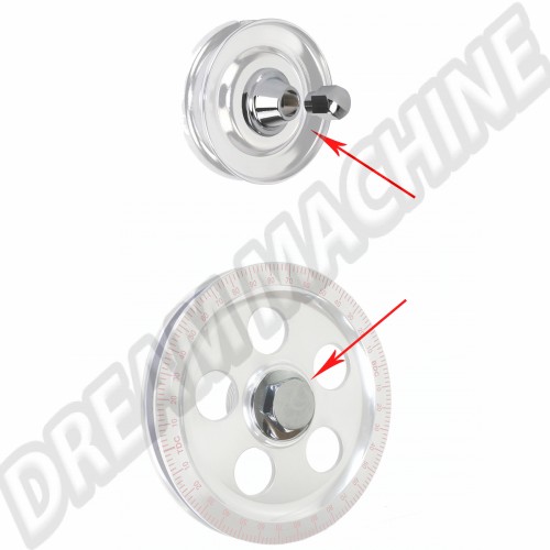 Kit Boulon Chromé de Poulie de Vilebrequin et Écrou de Poulie d'Alternateur/Générateur Chrome (Référence : 00-9117-19-0)