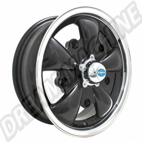 Jante Empi GT-5 noire et polie 5.5x15 5 trous 5x205 00-9690-0 Sur www.dream-machine.fr