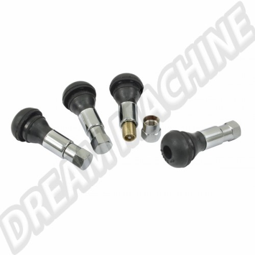 kit 4 valves de pneu chromées 00-9710-0 Sur www.dream-machine.fr