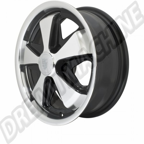 Jante style FUCHS noire et polie 5.5x15 5 trous 5x112 00-9728-0 Sur www.dream-machine.fr