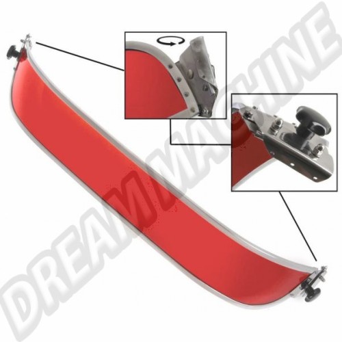 Casquette de pare-brise rouge Volkswagen Coccinelle 65-> - Réf. 000072402