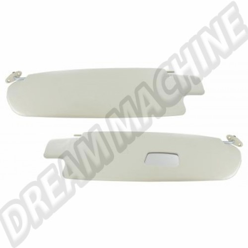 Pare soleil blanc avec miroir type 2 68---->>79. la paire 0040210M Sur www.dream-machine.fr