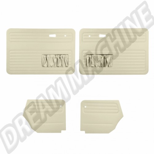 Kit 4 panneaux de porte noir avec vide poche cabriolet 73-->79 DM13394 Sur www.dream-machine.fr
