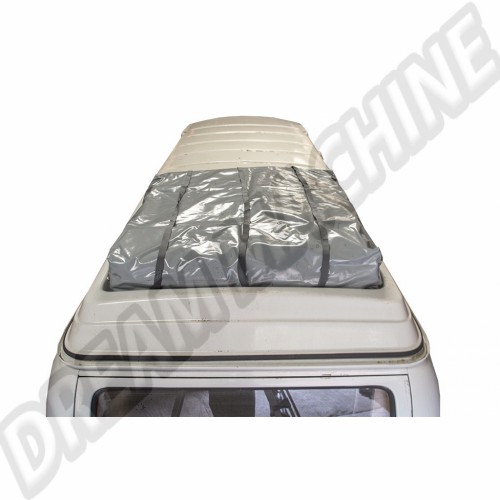 Sac en PVC gris à zip pour galerie avec 3 sangles Combi 08/74--> AC898009 Sur www.dream-machine.fr