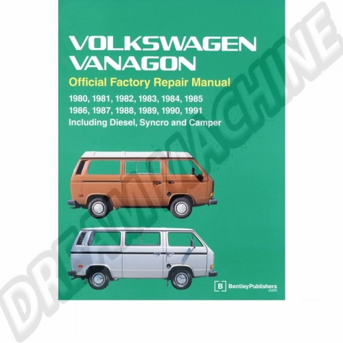 Manuel Technique Bentley, VW Transporter T3 80-92, La Bible T3, Guide de Réparation, Manuel en Anglais, 11-0975-0, 11 097 50