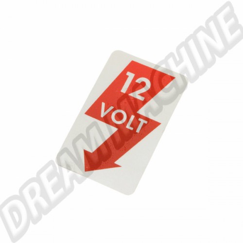 Autocollant 12V pour montant de porte 1110007 Sur www.dream-machine.fr