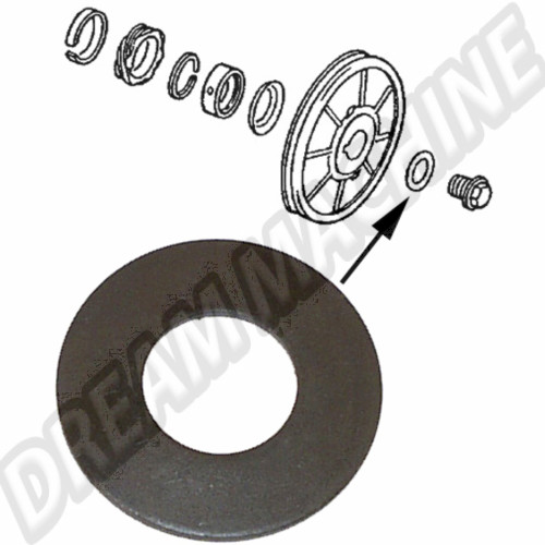 Boulon chromé de poulie de vilebrequin 00-9117-0 Sur www.dream-machine.fr