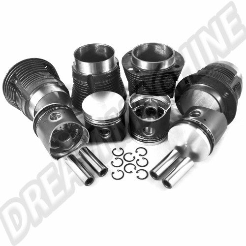 Kit cylindres pistons 1200 60-->>7/70 alésage bloc 87mm pistons plats 111198057A Sur www.dream-machine.fr