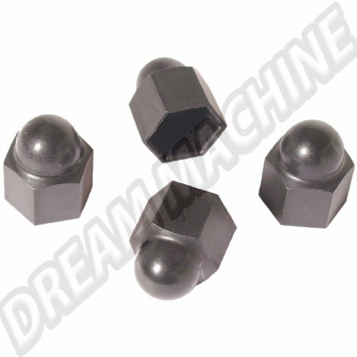 Set de 4 caches écrou de roue en plastique noir  37357 Sur www.dream-machine.fr