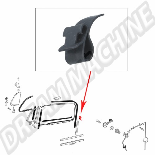 Agrafe pour guide de vitre 111837361 Sur www.dream-machine.fr