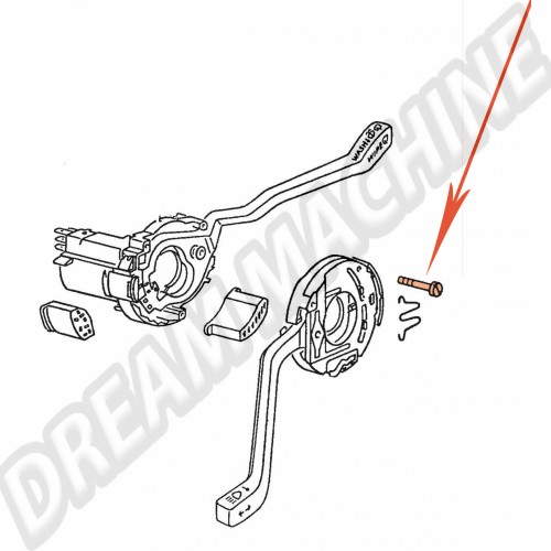 Vis de fixation sur commodo de clignotant 08/71--> 111953573A Sur www.dream-machine.fr