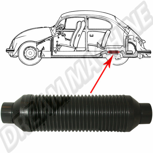 Manchon de chauffage entre boite de chauffage et bakelite 8/64-67 113255355B Sur www.dream-machine.fr