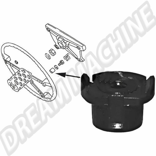 Cache central d'origine pour volant 4 branches Volkswagen Coccinelle & Karmann-Ghia 71-> 113415669F 113 415 669F