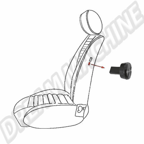 Bouton de lève siège avant gauche ou droit 7/66---->>7/71 113881633C Sur www.dream-machine.fr