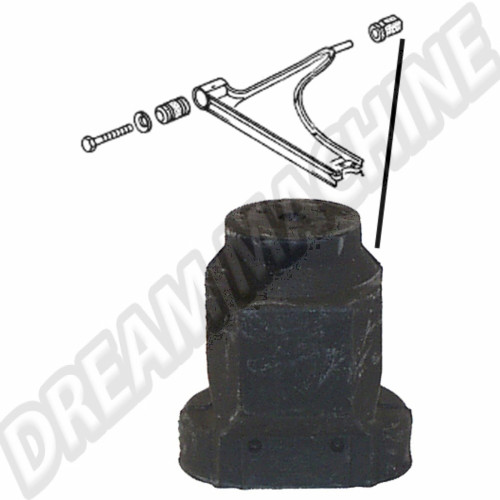 Silentbloc arrière de triangle de suspension de train avant pour Golf 1 et Scirocco longueur 55mm 171407181A Sur www.dream-machine.fr
