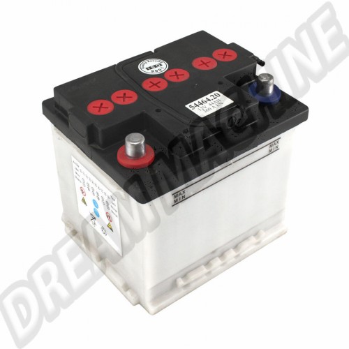 Batterie 6 V - 66 Ah Vintage (vide) 111999238/84 Sur www.dream-machine.fr