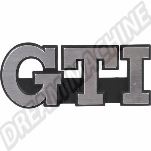 Sigle  GTI sur calandre pour Golf 1 171853679R Sur www.dream-machine.fr