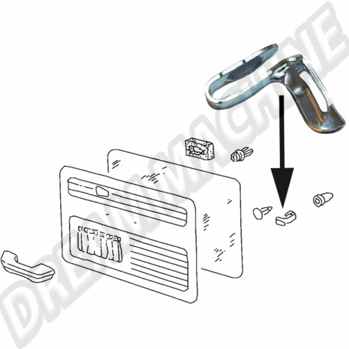 Clips de panneau de porte Bay 68-79 le sachet de 50 N0143781R Sur www.dream-machine.fr