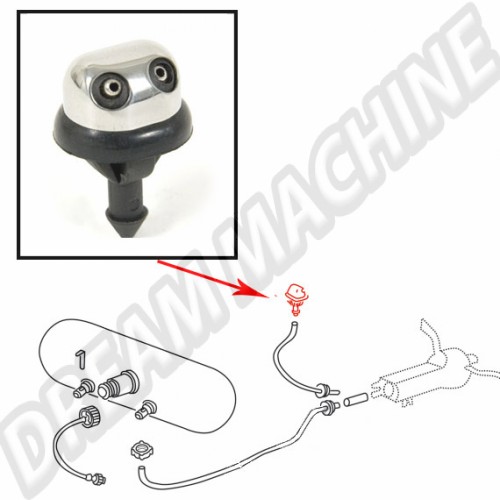 Gicleur de lave glace chromé 62--->>67 111955993w Sur www.dream-machine.fr