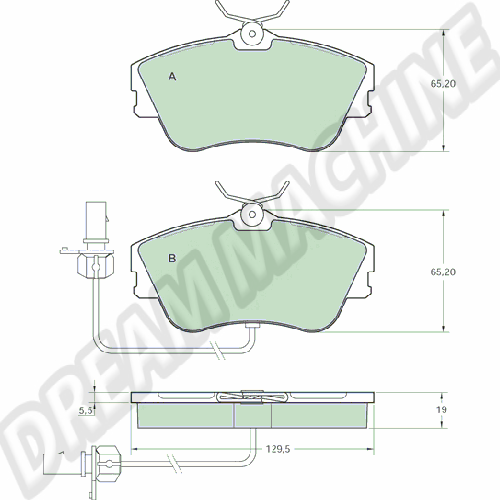 Plaquettes de frein avant T4 1/2000-->2003 avec jantes en 15" 7D0698151B Sur www.dream-machine.fr
