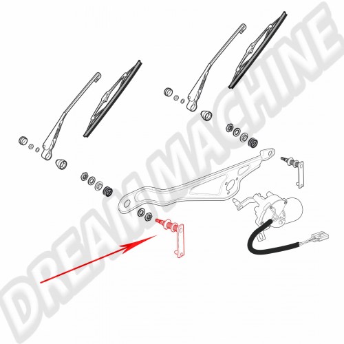 Axe d'essuie-glace Gauche 72---->> sauf 1303 111955216FG Sur www.dream-machine.fr
