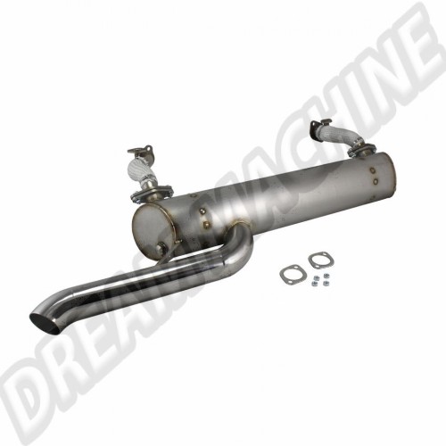 Echappement Sport inox Vintage Speed Combi 73-79  avec moteur type 1 155-209-05200B Sur www.dream-machine.fr