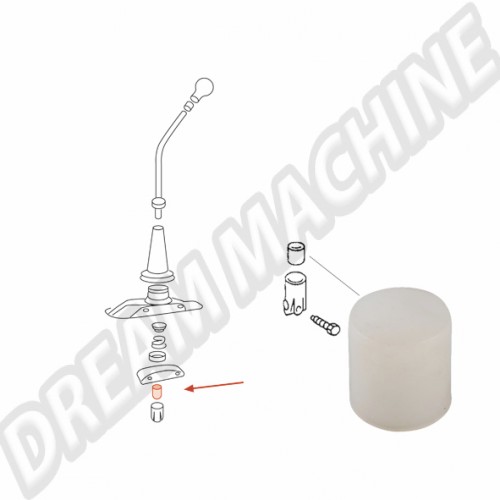 Embout de cuvette de levier de vitesses pour Porsche 911. 930 et 914 91142413900 Sur www.dream-machine.fr