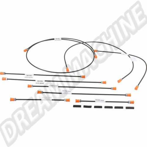 Kit de circuit de ligne de frein, Porsche, 1 circuit, système de freinage, sans assistance de freinage, 9 lignes, référence EQ698003.