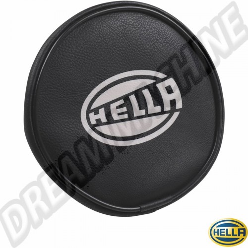 Capuchon de protection, Hella 118, phare, feux antibrouillard, diamètre 130 mm, noir, logo Hella, Porsche, Volvo, VW, EQ631100