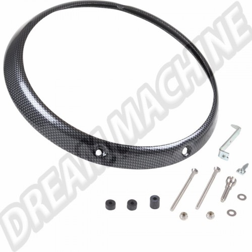 Cerclage de Phare, Porsche 911, Porsche 912, Look Carbone, 91163193300, 9 116 319 330 0.