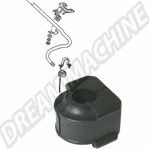 Silentbloc extérieur de barre stabilisatrice avant pour Golf 1 et Scirocco Côté triangle. vendu à l'unité. 171411314A Sur www.dream-machine.fr