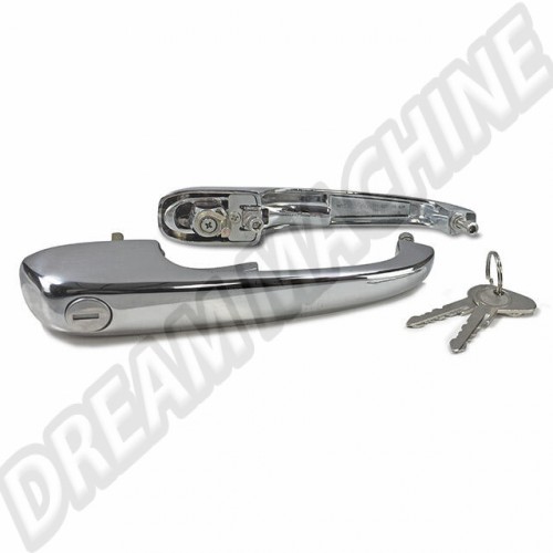 Kit 2 Poignées de porte avant avec 2 clés 1969-79 qualité supérieure 211898205N